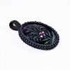 Amit Gems Macrame Black Onyx Hand Painted Pendant 1