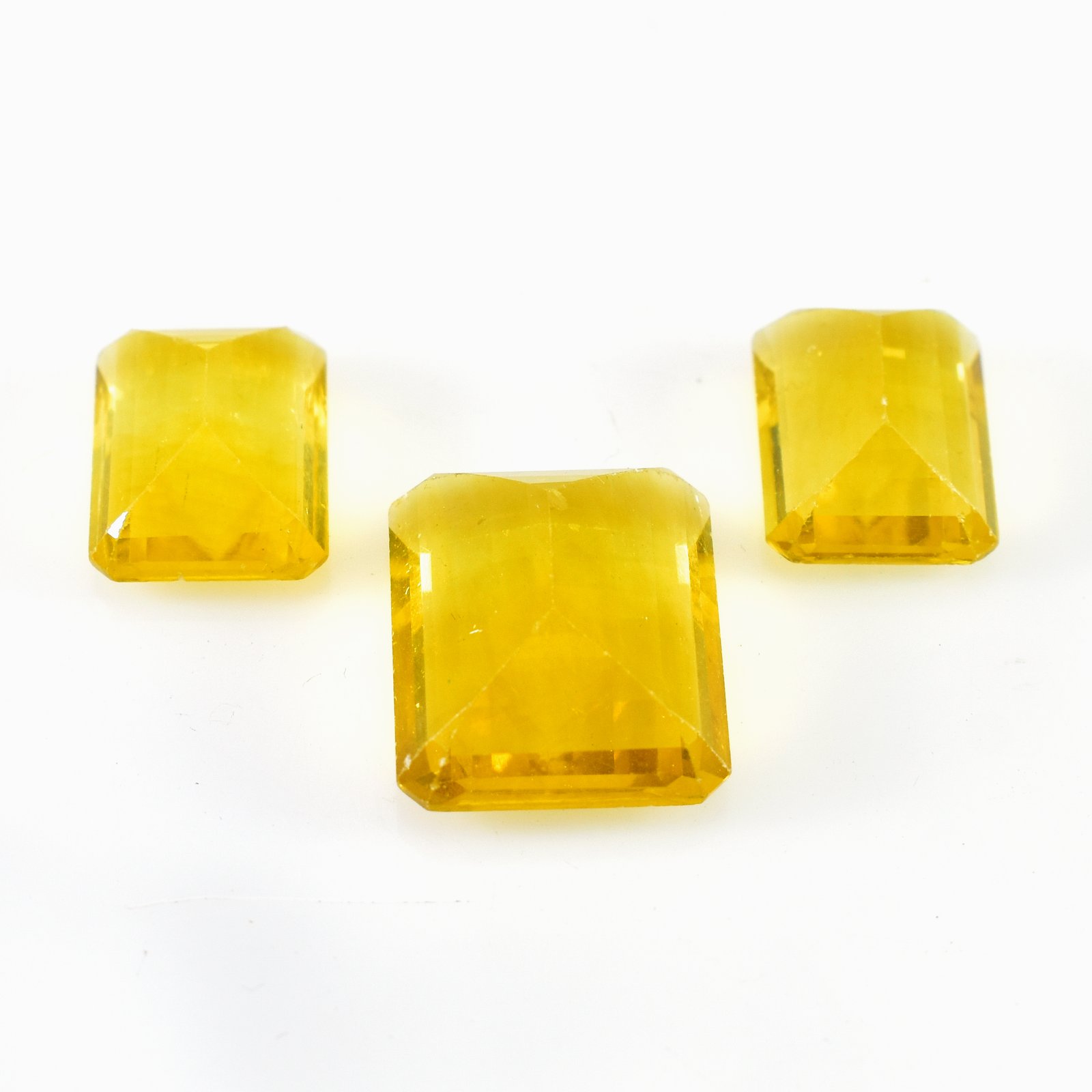 Luxury Emerald Cut Citrine Quartz Gemstones